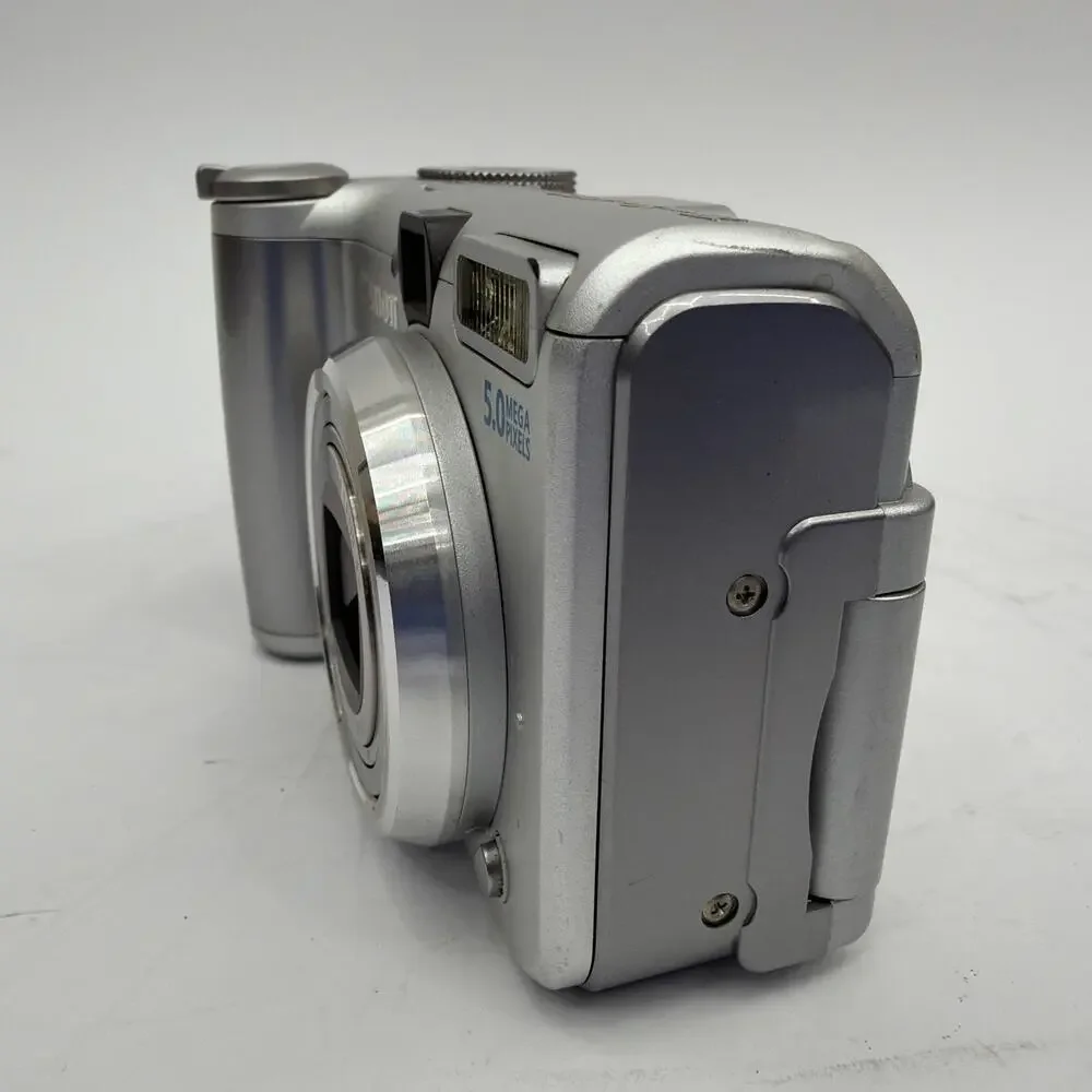 Canon PowerShot A610 PC1146 5.0MP Silver Digital Camera For Parts Repair